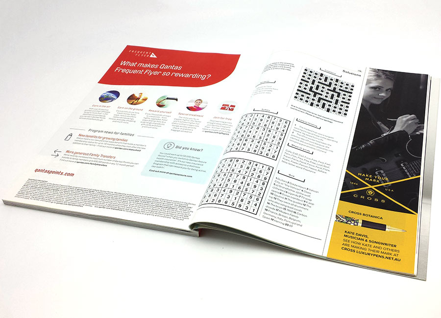 Cross Pens ad in Qantas Magazine