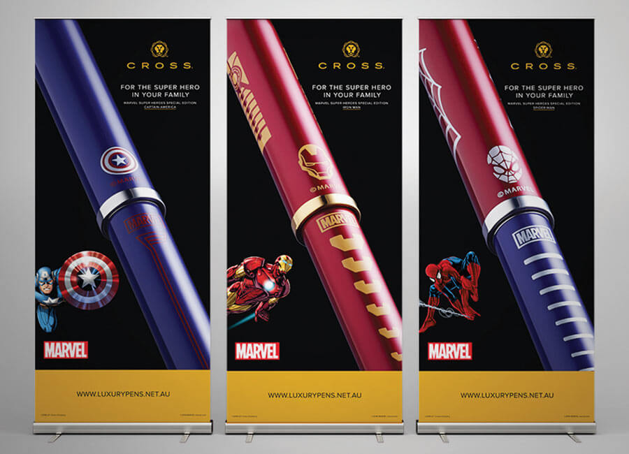 Cross Marvel Pen Banners